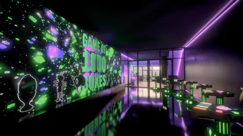 Render of Game of 1000 Boxes at 302 Bowery