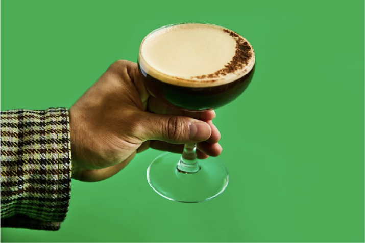 Espresso martini in the 1000 Boxes lounge